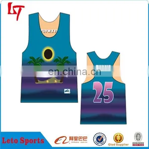 Custom Sublimation Printing Lacrosse Team Wear Reversible Lacrosse Pinnies thumbnail-2