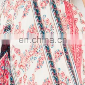 New Fashion Skirt in Red Print Boho Long Maxi Skirt, Latest Long Skirt Design thumbnail-5