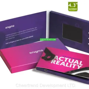 Best Quality Hardcover A5 Brochure 4.3 Inch TFT Lcd Video Greeting Card, Lcd Video Cards, Video Brochure thumbnail-5