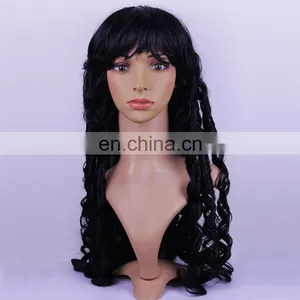 Halloween Party Long Black Lady Wig P-W197 thumbnail-1