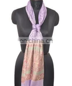 Silk Pashmina Scarfs and Stoles India Cheap thumbnail-4