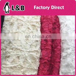 Top-fashion Elegant Flower Chiffon Lace Embroidered Fabric thumbnail-4