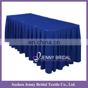 TS010V Wholesale Banquet White Tablecloth Table Skirting Design thumbnail-5