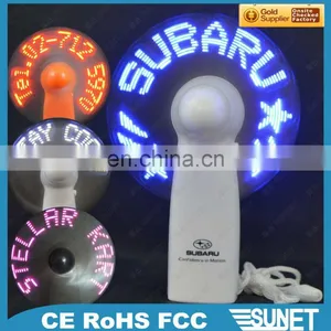 Custom Led Message 4'' Aaa Battery Led Mini Travel Fan thumbnail-2