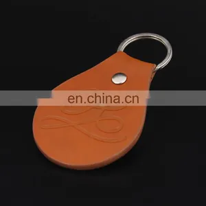 Promotional Gift Custom Logo Leather Keychain thumbnail-1