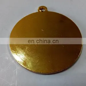 Wholesale Oliver Leaf Blank Iron Medal in Shiny Gold Plating thumbnail-5