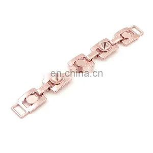 China Fashion Shoes Accessories Rose Gold Color Custom Garment Metal Chains For Bags thumbnail-1