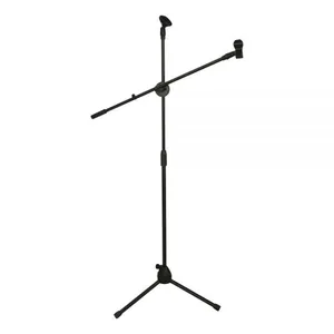 M-200 Custom Height Adjustable Iron Black Microphone Stand Tripod thumbnail-1