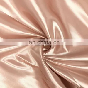 Wholesale High Quality 92% Polyester 8% Elastic Stretch Shiny Satin Polyester Spandex Fabric for Dress thumbnail-2