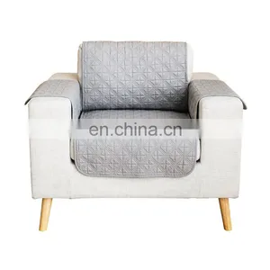 Zhejiang Factory Checker Quilting Furniture Protector I Shape Sofa Cover thumbnail-4