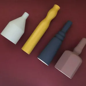Contemporary Modern Yellow Red Morandi Table Flower Ceramic Vase For Showroom thumbnail-3