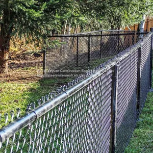 Chain Link Fence Green Chain Link Fencing Metal Palisade Fencing Stainless Steel Woven Mesh thumbnail-5