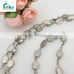 Oval Shape Metal Beads Rosary thumbnail-3