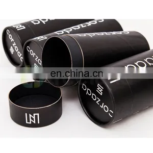 Custom Black Kraft Paper Tube Packaging For Bottles thumbnail-5