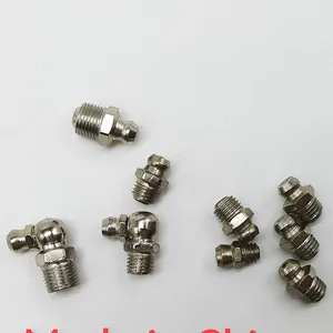 M6 X 1mm 45 Degree Metric Grease Nipple Fitting Iron Galvanized Grease Nipple thumbnail-1