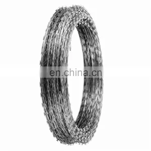 Low Price Galvanized Hot Dipped Galvanized Blade Barbed Wire Concertina Razor Wire thumbnail-1