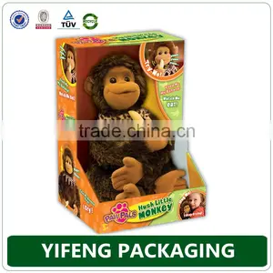 CUSTOMIZED MADE TOYS PACKING PAPER BOX WITH PVC WINDOW ON THE TOP thumbnail-1