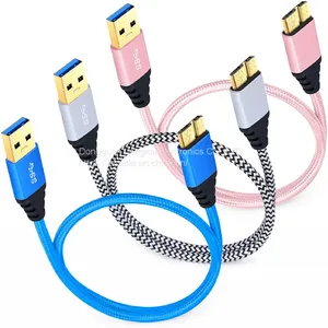 Micro USB 3.0 Cable – USB Type A to Micro B Fast Charger Cable With Gold-Plated Connectors for Samsung Galaxy S5, Note 3, Hard Drive thumbnail-4