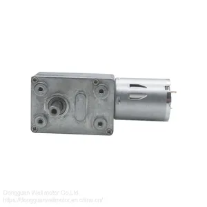 18v 12v 24v Brush Metal Worm Gear dc Electric Motor for Smoke Exhaust Machine thumbnail-5