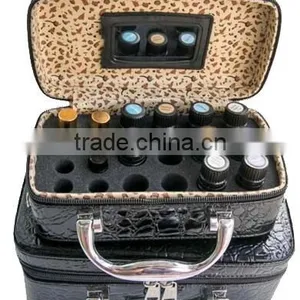 36 Bottles Leather Essential Oils Carrying Cases,Beautiful Custom Hard Shell With High Density Foam Cosmetic Case thumbnail-5