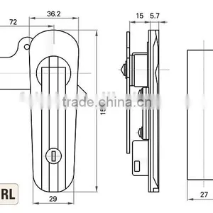 CE RoHS 2015 FEILEI MS401-1 Wenzhou Wholesale Zinc Alloy High Quality Cabinet Handle Latch Lock for Panel Install thumbnail-5