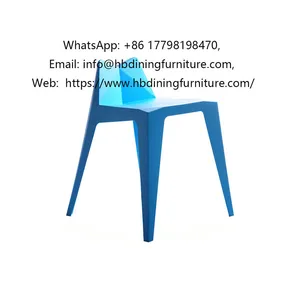 One-piece All-plastic Irregular Backrest Chair thumbnail-1