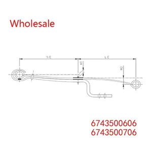 6743500606, 6743500706 Heavy Duty Vehicle Rear Wheel Spring Arm Wholesale For Mercedes Benz thumbnail-1