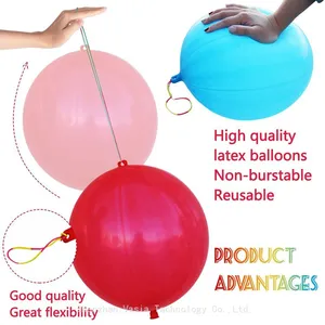 Colorful Inflatable Punch Balloon Rubber Band Handle for Festive Christmas Entertainment thumbnail-4