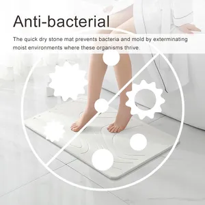 Diatomaceous Earth Shower Mat Non-Slip Super Absorbent Quick Drying Bathroom Diatomite Stone Floor Mat thumbnail-3