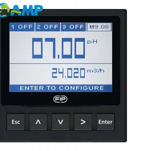FLS M9.08.P1 Panel-Mounted PH/ORP & Flow Monitor (12-24 VDC Power Supply) thumbnail-1