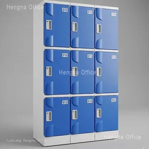 Long-lasting 9-Door ABS Plastic School Wardrobe for Students in Hallways or Dorms|3 x 3 Storage Locker thumbnail-1