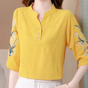 Women's Business Casual Three-Quarter Sleeve Shirt thumbnail-2