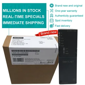Siemens New Genuine 6GK7343-1CX10-0XE0 SIMATIC S7-300 CP343-1 Industrial Communication Processor Module Ethernet PLC thumbnail-1