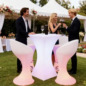 Outdoor Restaurant Garden Patio Event Party Lounge Cube Seats Plastic Furniture Led Bar Chairs and Tables Stools Set thumbnail-4
