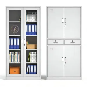  Multi‑purpose Knock‑down 3‑Door 4‑Door Steel Wardrobe Pattern Printed Finish Clothes Storage Cabinet With Mirror And Drawers Custom Color thumbnail-2