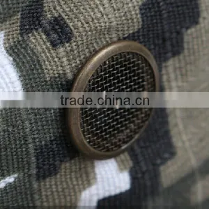 Blue Camo Wholesale Bucket Hars And Caps / Custom Bucket Hat With String thumbnail-4