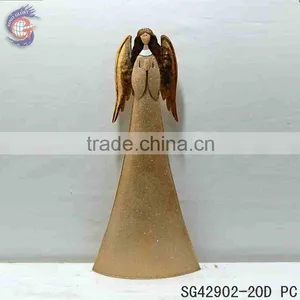 Rusty Crafts Sculpture of Metal Angel Statue Outdoor Decorations thumbnail-2