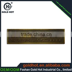 New Product China Supplier Metal Sticker Labels,metal Name Tag for Wood Plate thumbnail-1