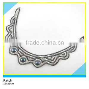 Yellow Octagon Ceramic Patch Hotfix Ceramic Mix Rhienstone Applique 10.5x25.5cm thumbnail-5