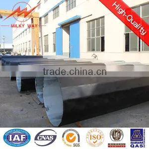 110KV Outdoor 30FT-90FT Treated Steel Round Pole Price for Philipine thumbnail-1