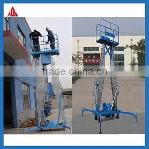 Working Voltage: AC,220V Electric Lift Height 10m Capacity 200kg Mobile Double Mast Aluminium Lift Equipment thumbnail-1
