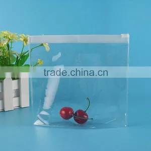 Degradable Material PVC Zip Lock Bags Clear Makeup Bags With Zipper thumbnail-1