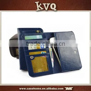 Blue PU Leather Wallet Case for LG Optimus G Pro 2 , Mobile Phone Case for Samsung Galaxy S7 thumbnail-1