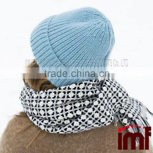 Cashmere Fashion Hand Knitted Winter Hat thumbnail-2