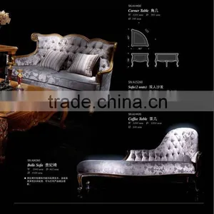 Classic Hand Carved Living Room Furniture Antique Sectional Sofa Set With Gold Foil A15360 thumbnail-2