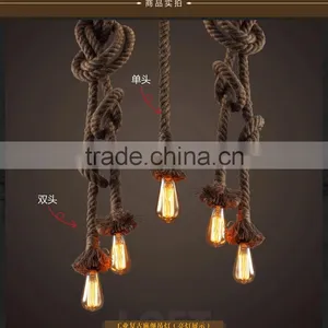 Retro DIY Art Hemp Rope Pendant Light 250cm Creative Art Chandelier E27 Lamp Length Can be Customized thumbnail-4