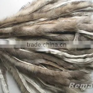 HOT SELLING RACCOON FUR STRIPS FOR GARMENT HAT thumbnail-1
