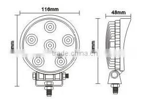 18W LED Work Light 4WD Off Road Jeep/ATV/UTV/Truck LED Driving Light thumbnail-4