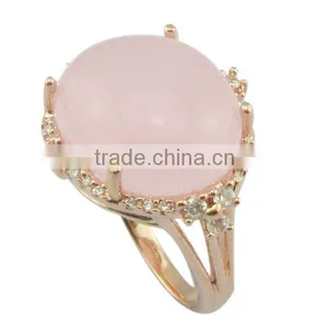 925 Sterling Silver Big Stone Ring thumbnail-1