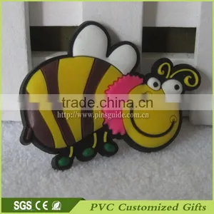 China Custom 3d Soft Pvc Rubber Fridge Magnets With Cute Honey Bee Promotional Gifts Souvenir thumbnail-1